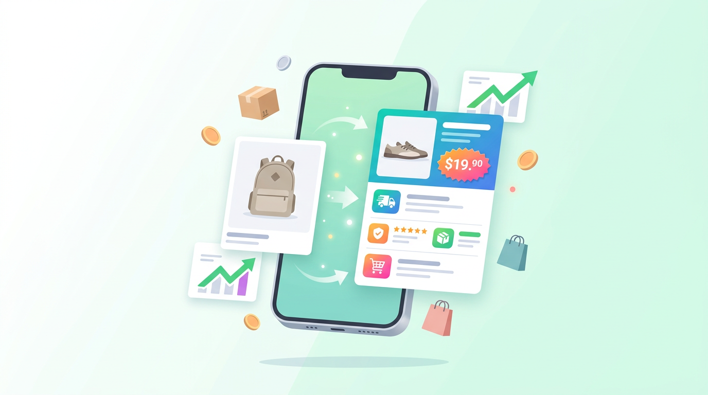 Пример: из фото товара собирается продающий слайд